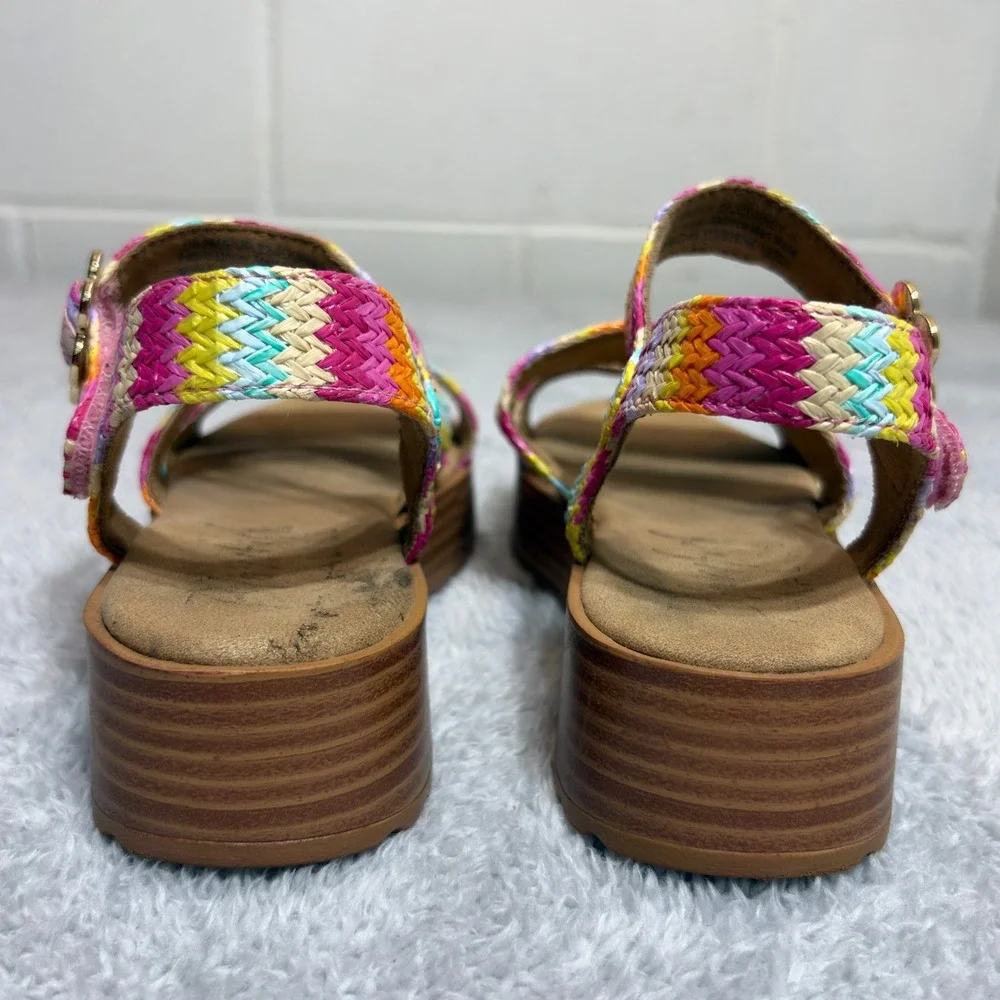 Blowfish Malibu Journey-K Kids Size 2M Multicolor Chevron Woven Platform Sandals